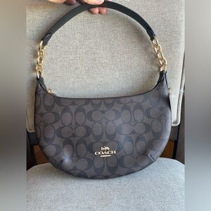 NWT！COACH PAYTON HOBO IN SIGNATURE CANVAS（COACH CE620）GOLD/BROWN BLACK
